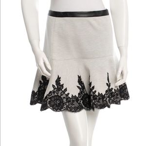 Robert Rodriguez Mixed Media A-Line Skirt